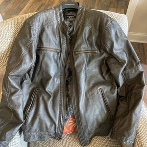 Mens Black Rivet leather jacket